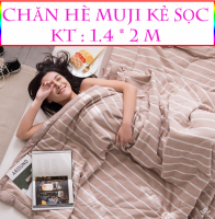 CHĂN HÈ MUJI KẺ SỌC CỰC ÊM